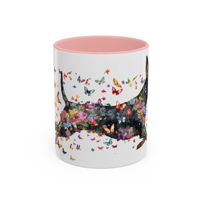 Miniature Pinscher Personalized Accent Mugs, 11oz