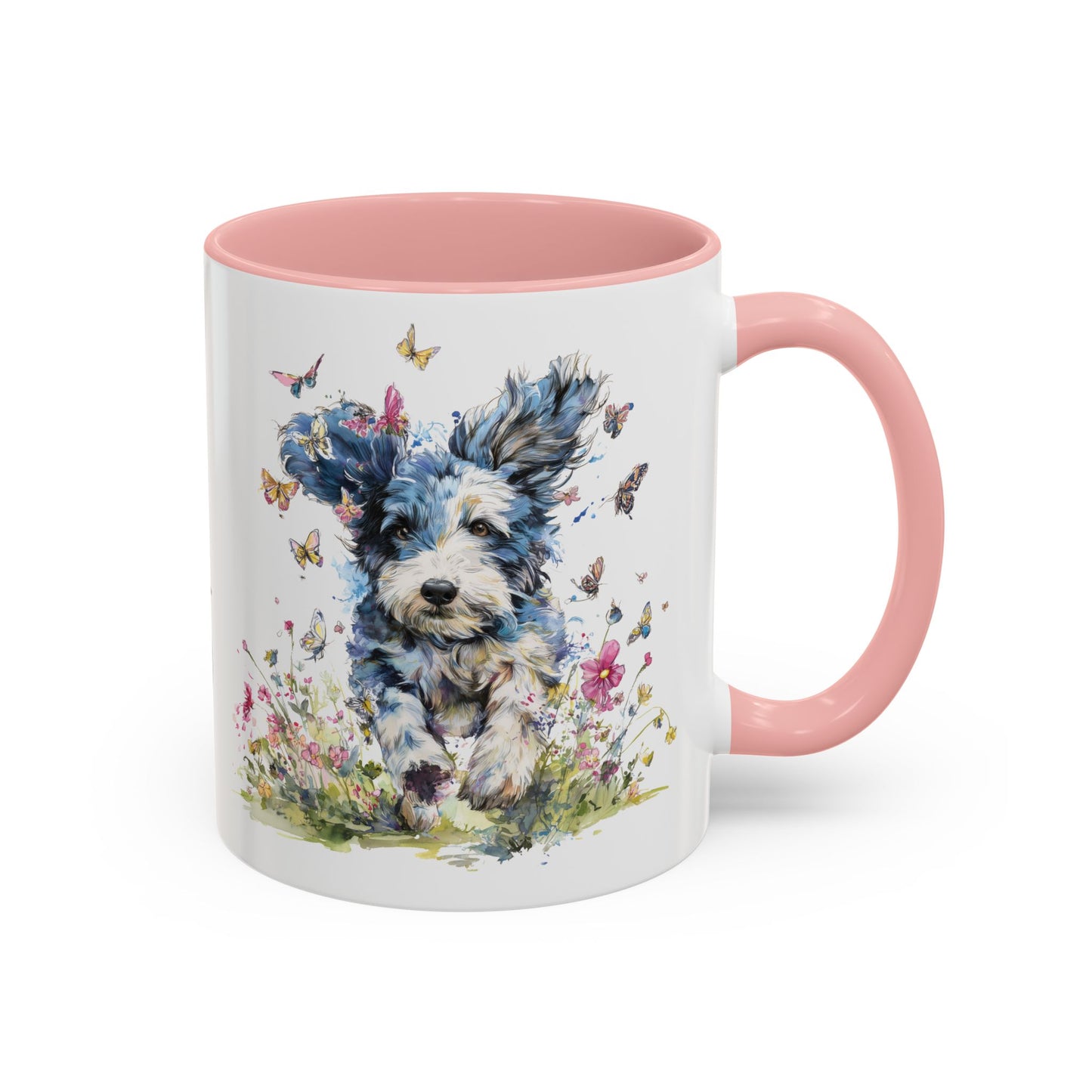 Blue Merle Cockapoo/Doodle Personalized Accent Mugs, 11oz