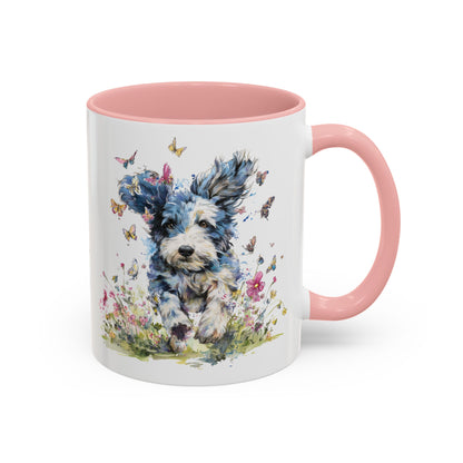 Blue Merle Cockapoo/Doodle Personalized Accent Mugs, 11oz