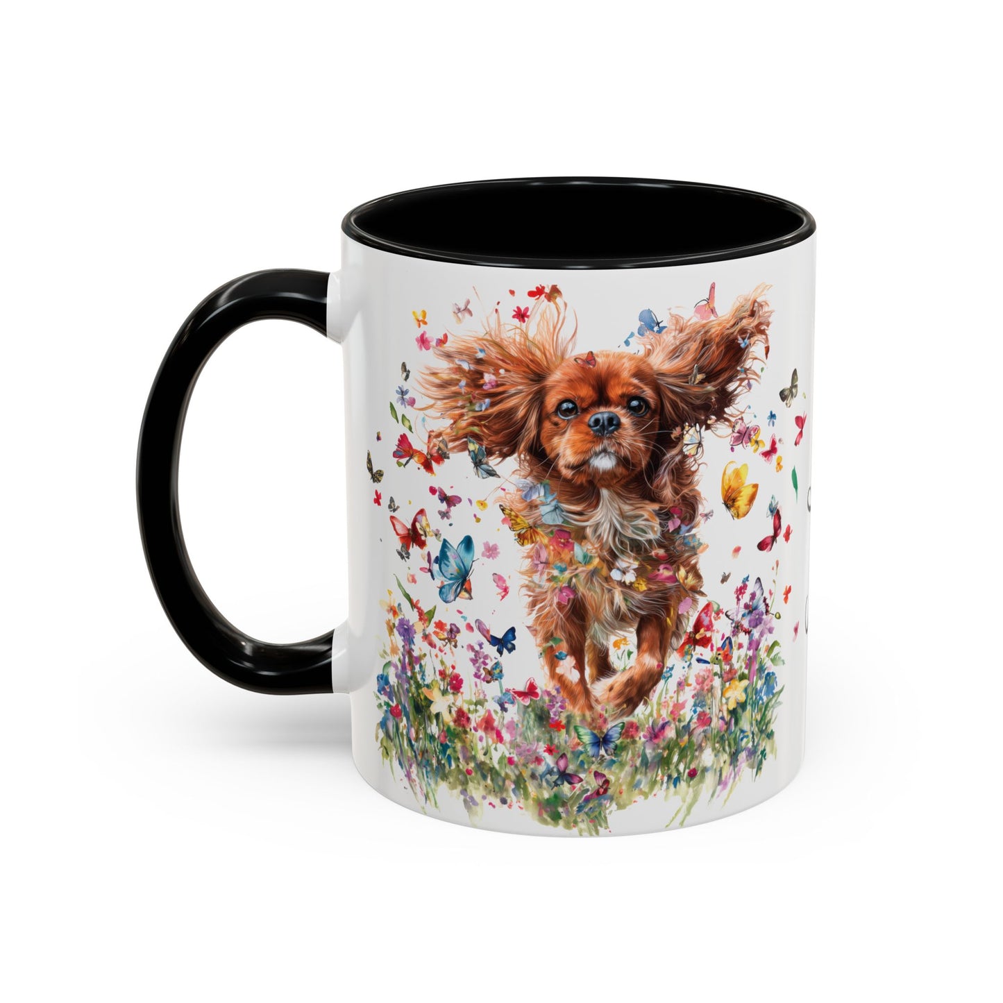 Ruby Cavalier King Charles Spaniel  Personalized Accent Mugs, 11oz