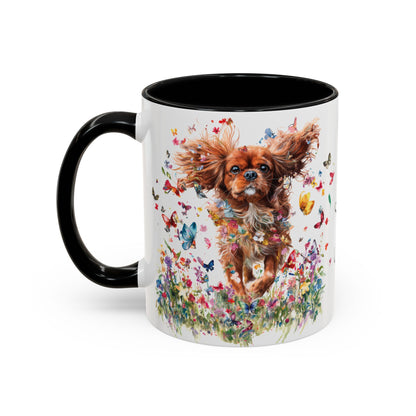 Ruby Cavalier King Charles Spaniel  Personalized Accent Mugs, 11oz