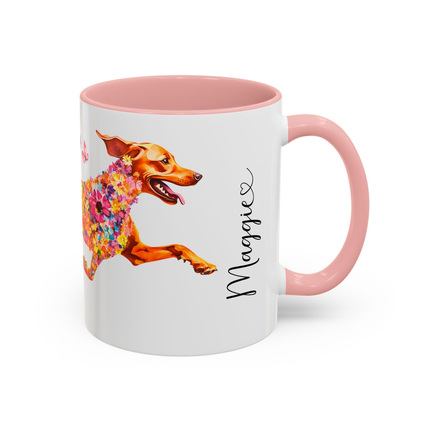 Vizsla Personalized Colorful Accent Mugs, 11oz