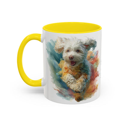 Mini Doodle Paint Colourful Personalised Accent Mugs, 11oz
