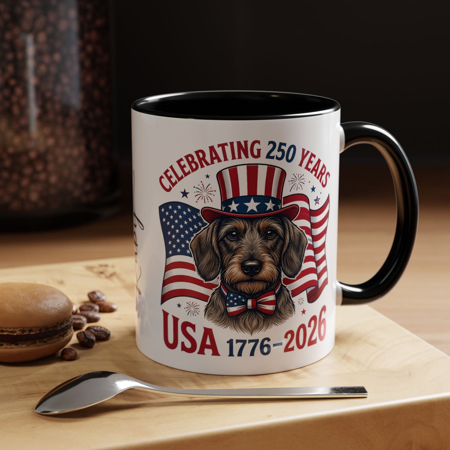 Dachshund #2 - 250th Celebration Personalised  Accent Mugs, 11oz & 15oz