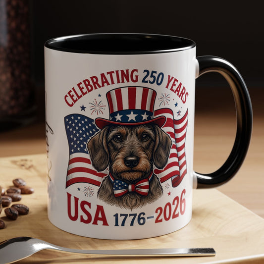Dachshund #2 - 250th Celebration Personalised  Accent Mugs, 11oz & 15oz
