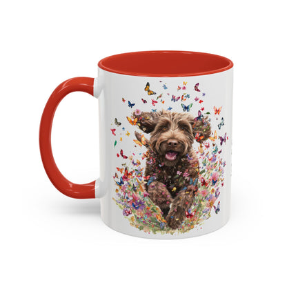 Labradoodle #4 Personalized Accent Mugs, 11oz