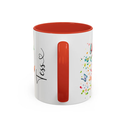 White Boxer Personalized Accent Mugs, 11oz