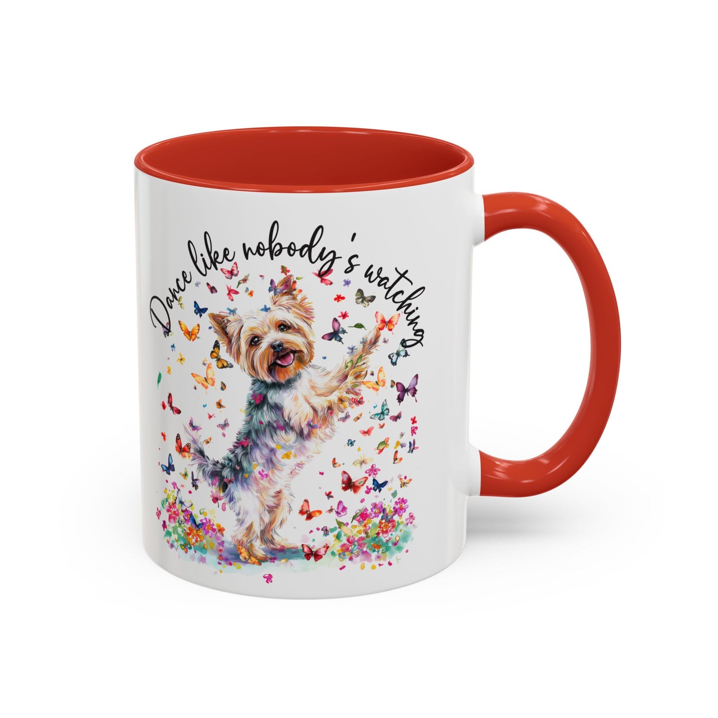 Yorkshire Terrier, Dance like nobody's watching 11oz  Accent Mugs