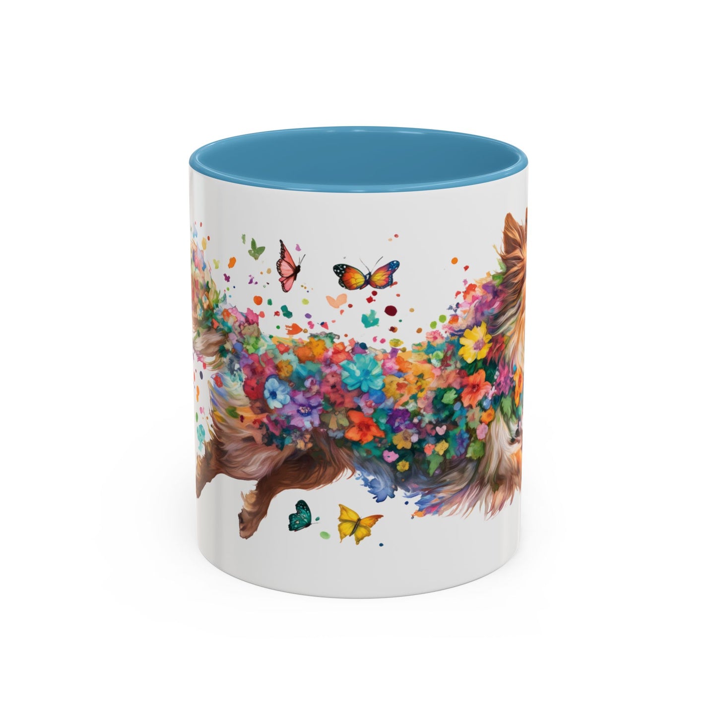 Shetland Sheep Dog Personalized Accent Mugs, 11oz