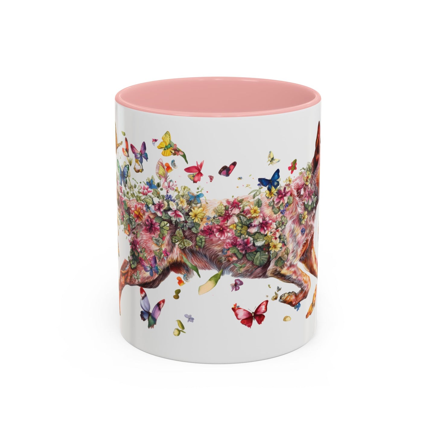 Red Heeler (Cattle dog) Personalized Accent Mugs, 11oz