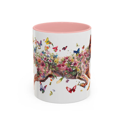 Red Heeler (Cattle dog) Personalized Accent Mugs, 11oz