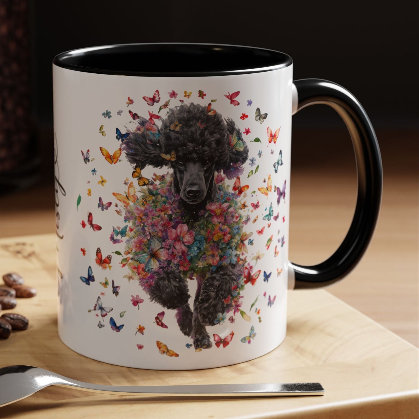 Poodle #5 Personalized Accent Mugs, 11oz