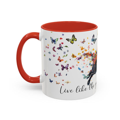 Labrador #3 “Live like the gate was left open" Accent Mugs, 11oz