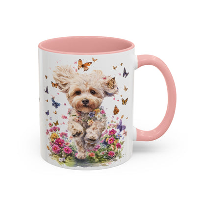 Maltipoo #5 Personalized Accent Mugs, 11oz