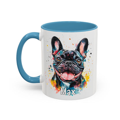 French Bulldog #1 Colourful Personalized Accent Mugs, 11oz