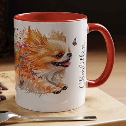 Peekingese Personalized Accent Mugs, 11oz