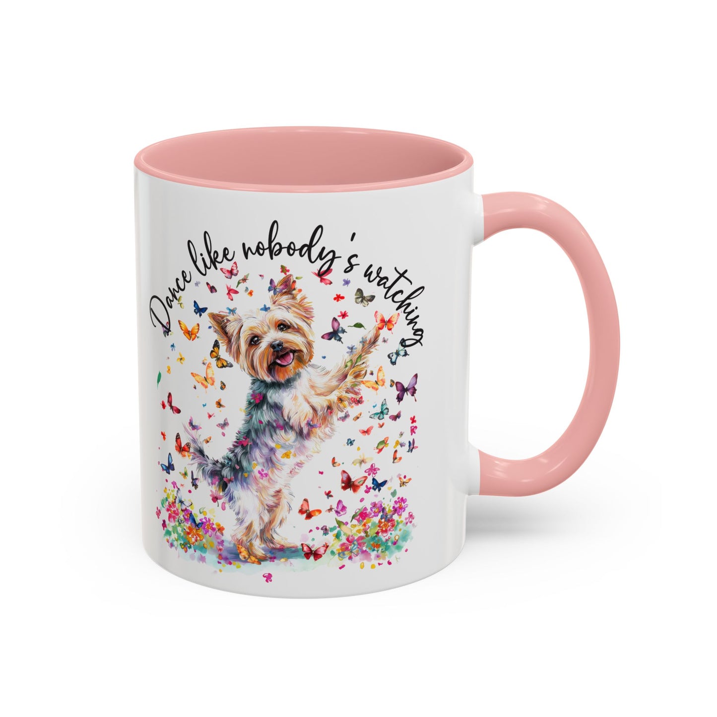 Yorkshire Terrier, Dance like nobody's watching 11oz  Accent Mugs