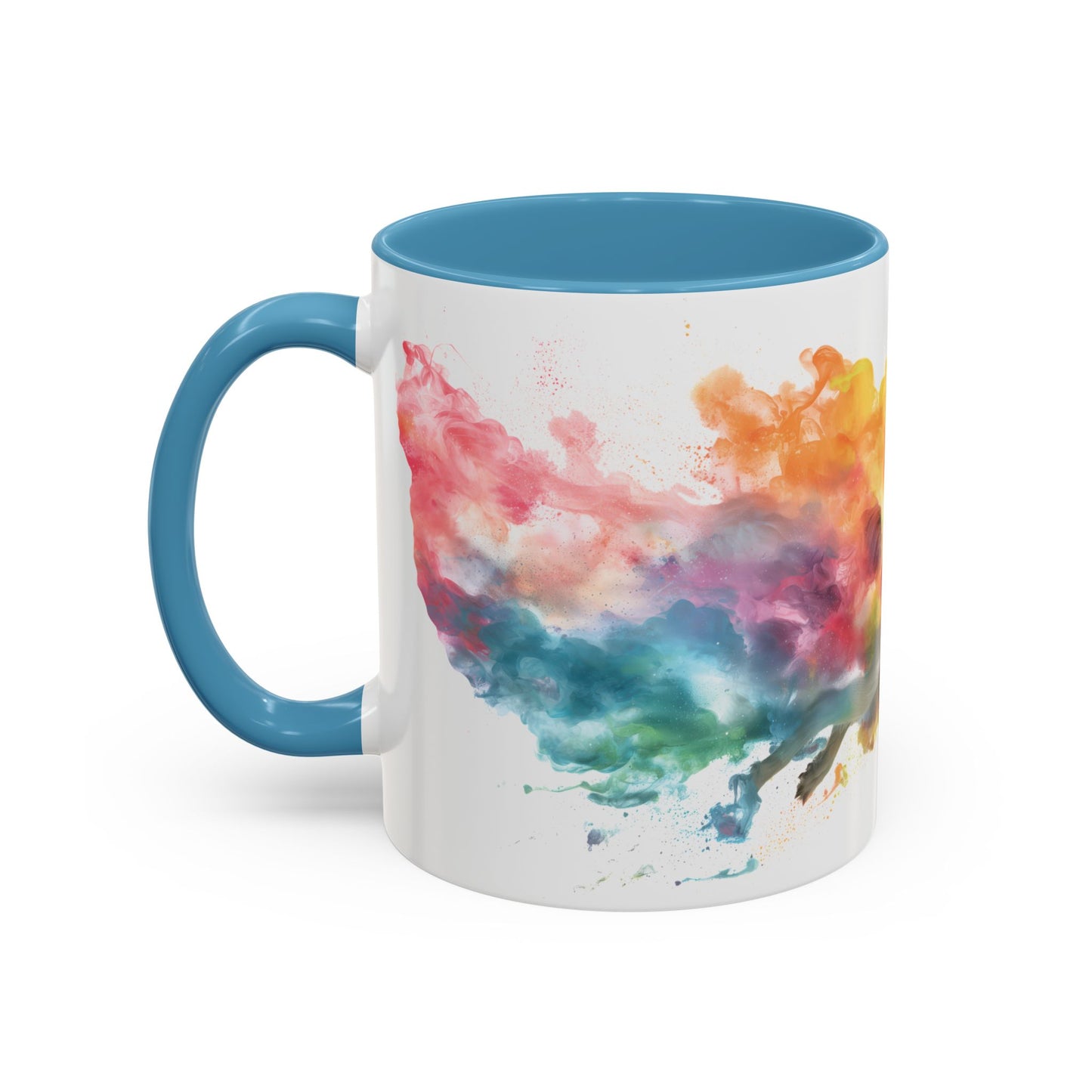 Chihuahua #3 Paint Colourful Personalised Accent Mugs, 11oz
