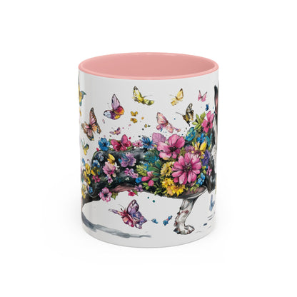 Boston Terrier #2 Personalized Accent Mugs, 11oz