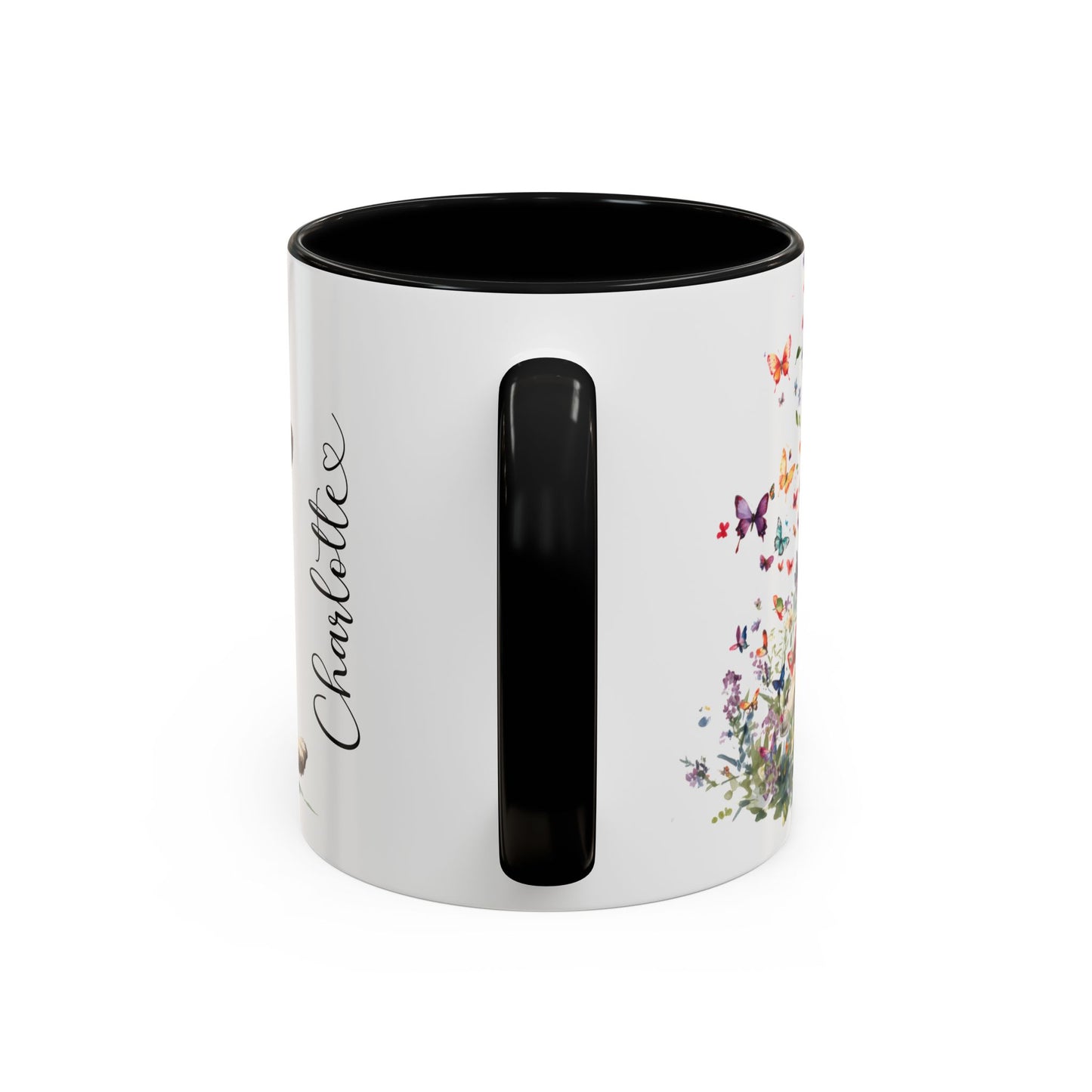 Cream Golden Retriever Personalized Accent Mugs, 11oz