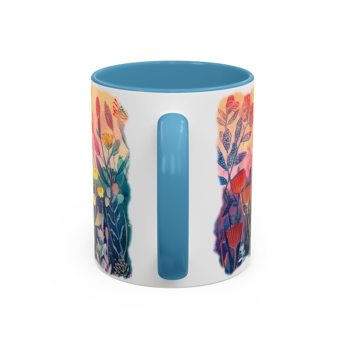 Fox Sunrise #2 Personalized Accent Mugs, 11oz