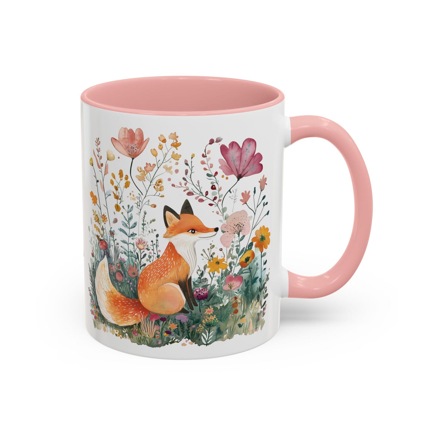 Fox #2 Personalized Accent Mugs, 11oz