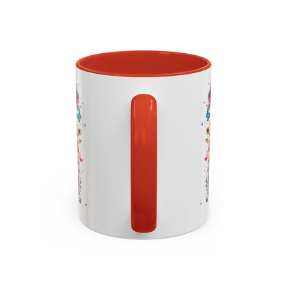 Dalmatian Personalized Colorful Accent Mugs, 11oz
