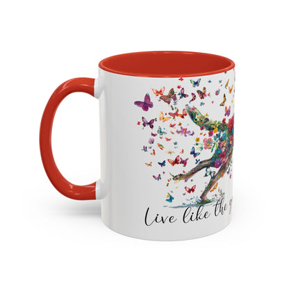Australian Cattle Dog “Live like the gate was left open" Accent Mugs, 11oz