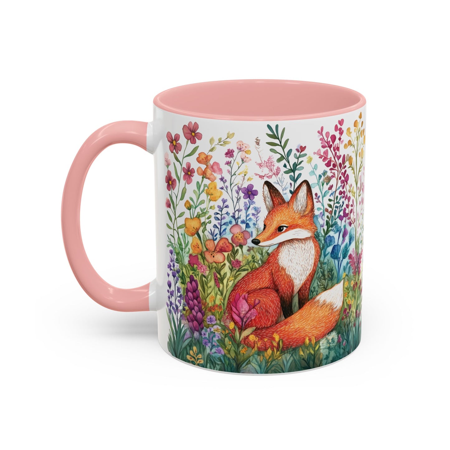 Fox #3 Personalized Accent Mugs, 11oz