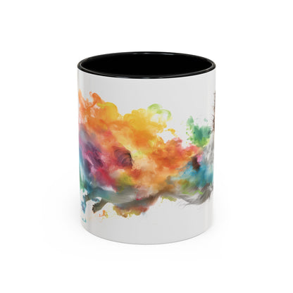 Chihuahua #3 Paint Colourful Personalised Accent Mugs, 11oz