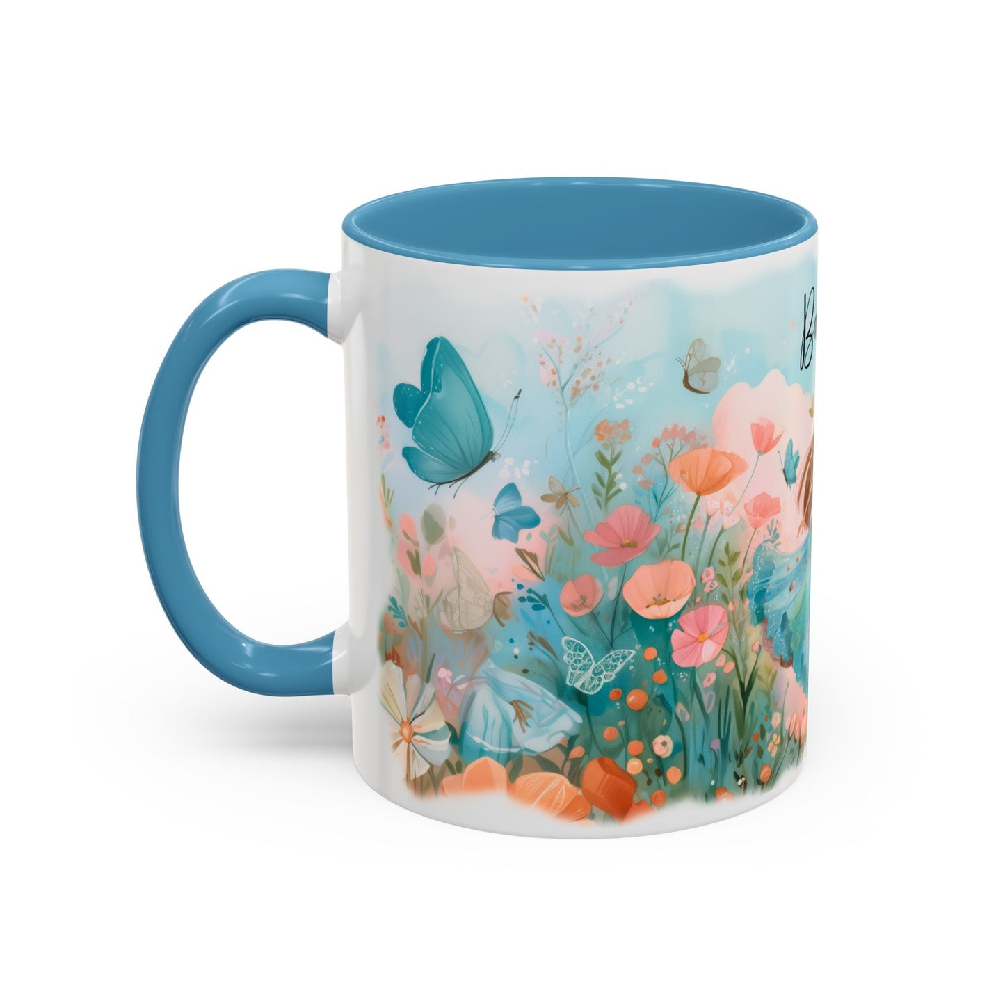 Blue Fairy Personalized Accent Mugs, 11oz