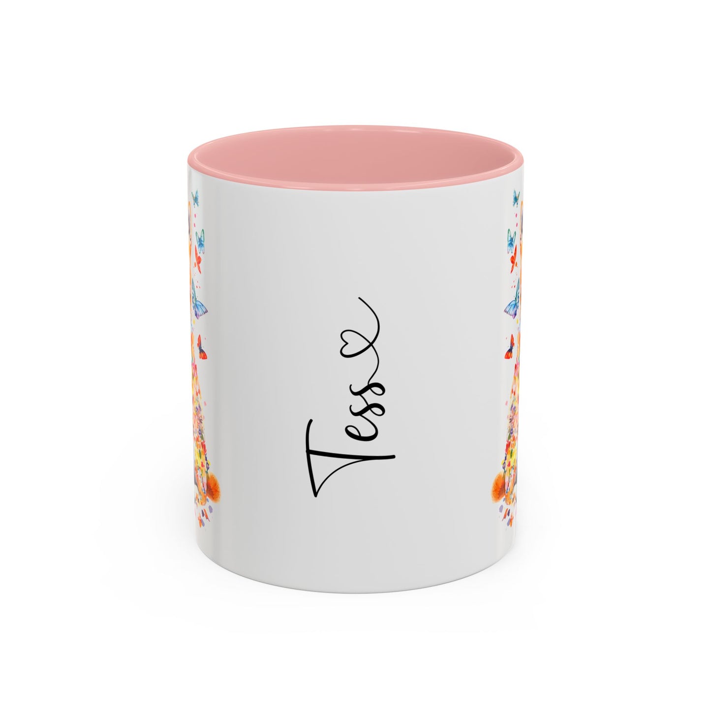 Shiba Inu Personalized Colorful Accent Mugs, 11oz