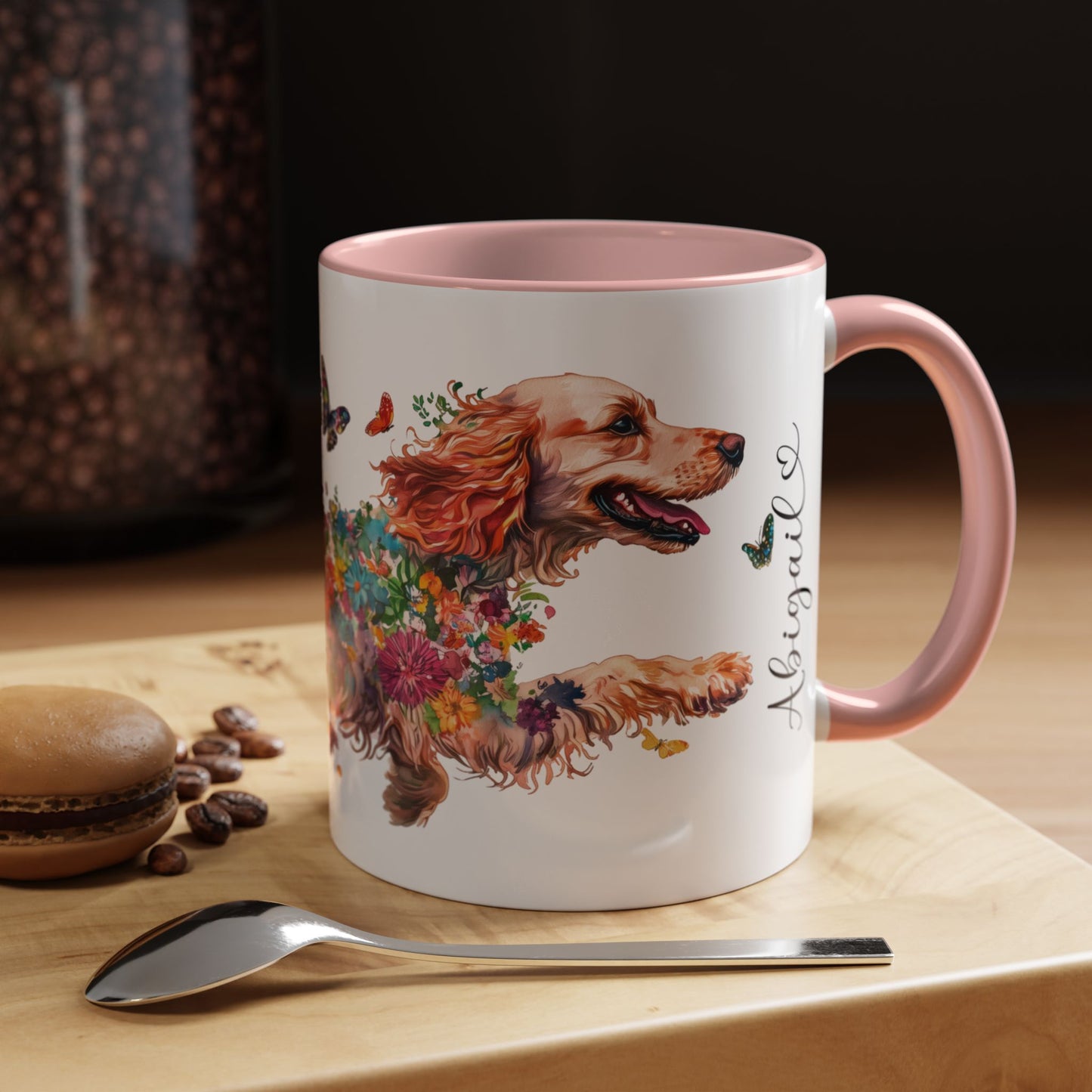 Cocker Spaniel Personalized Accent Mugs, 11oz