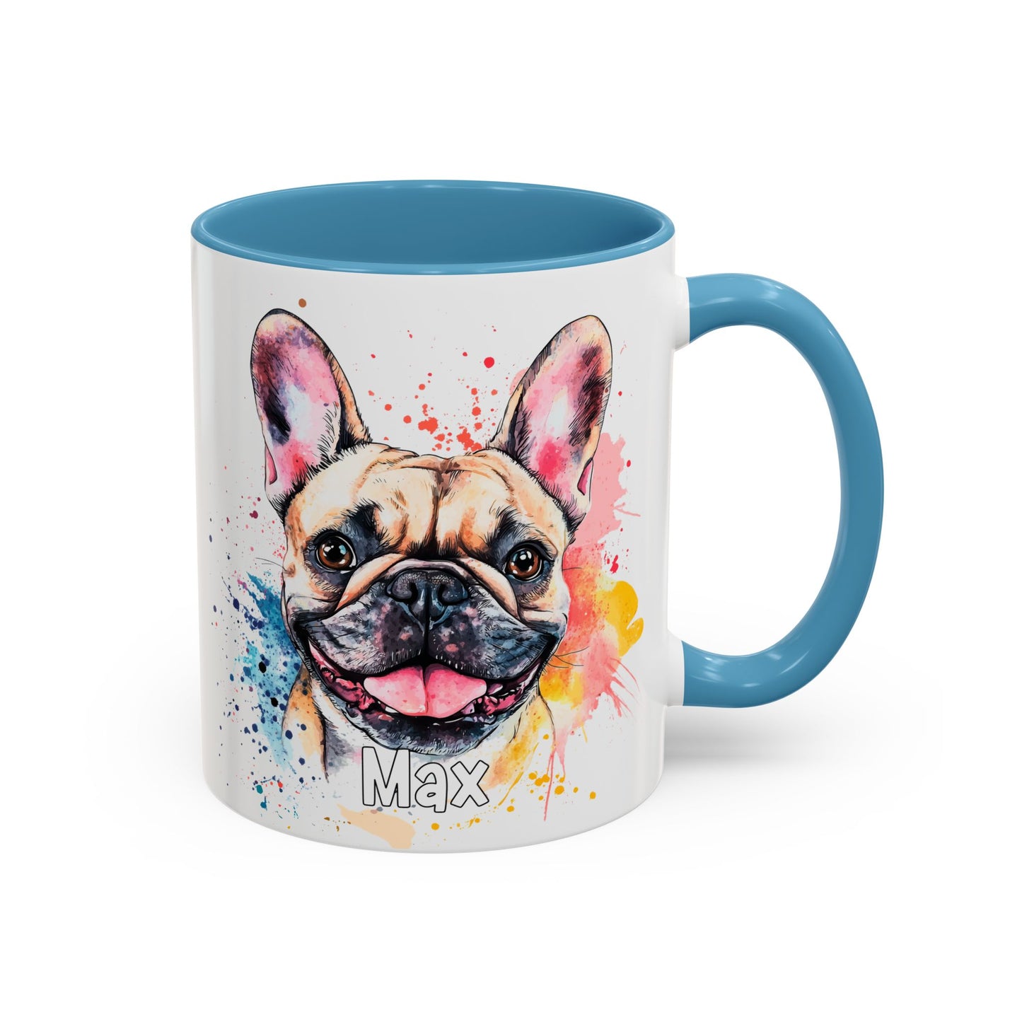 French Bulldog #2 Colourful Personalized Accent Mugs, 11oz