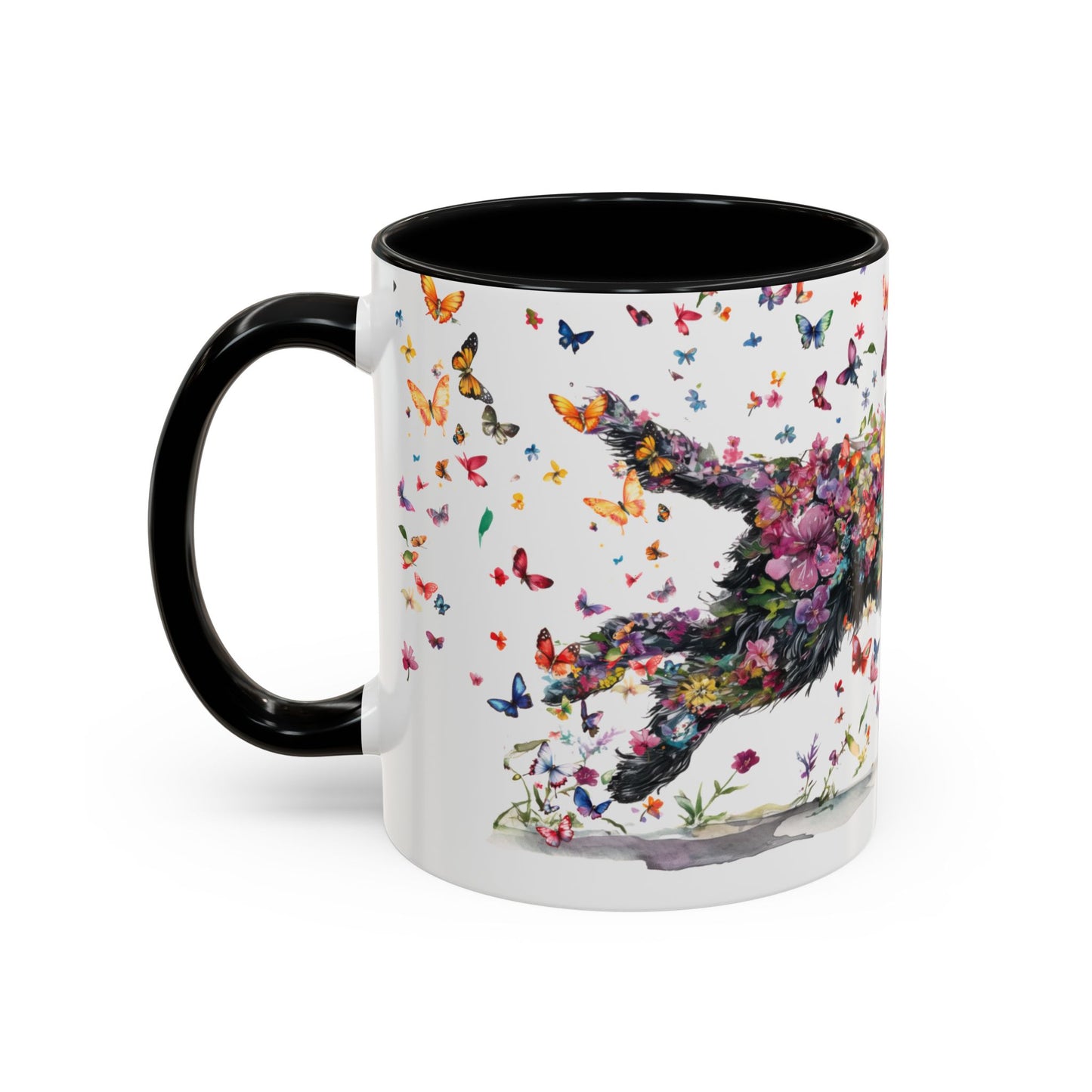 Labradoodle/Groodle #2 floral Personalized Accent Mugs, 11oz