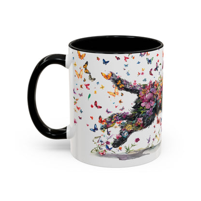 Labradoodle/Groodle #2 floral Personalized Accent Mugs, 11oz