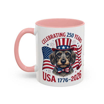 Dachshund #2 - 250th Celebration Personalised  Accent Mugs, 11oz & 15oz