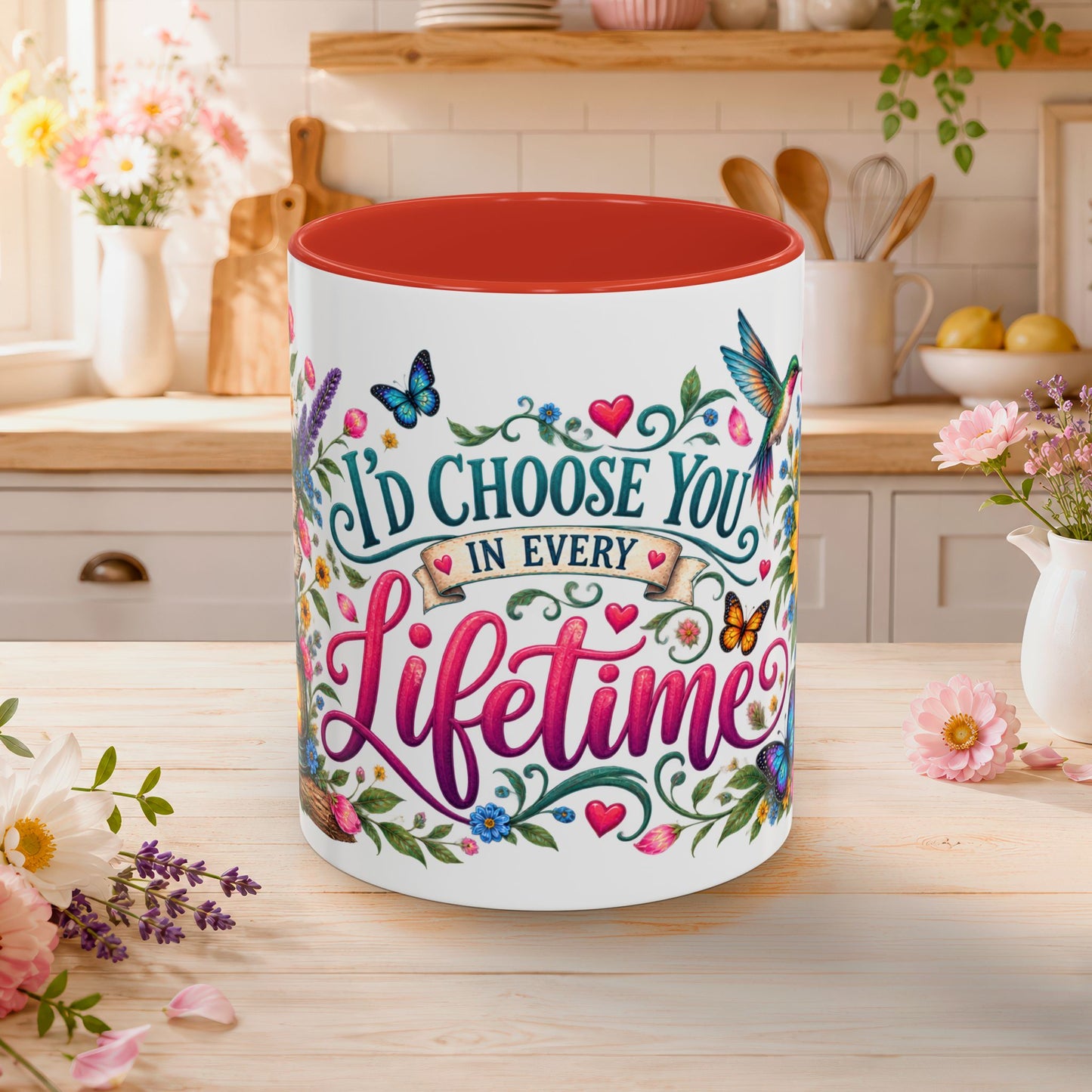 I'd choose you in every lifetime, 11oz  accent mug