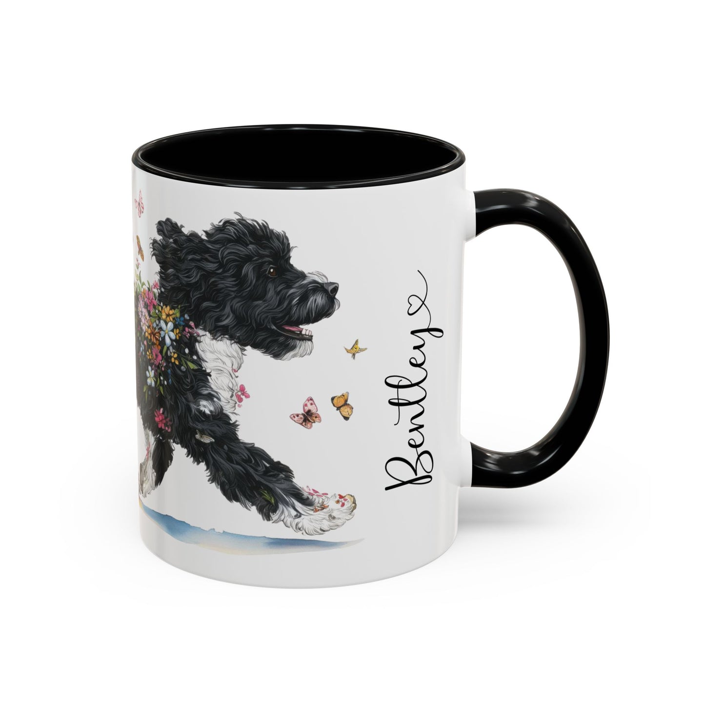 Portuguese Water Dog #2 Personalized Accent Mugs, 11oz