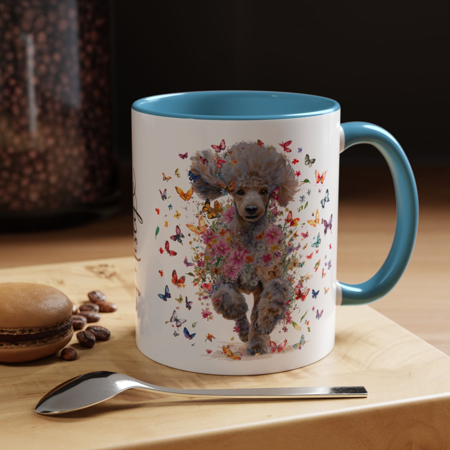 Poodle #6 Personalized Accent Mugs, 11oz