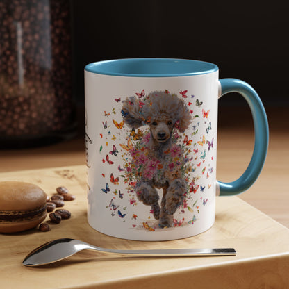 Poodle #6 Personalized Accent Mugs, 11oz