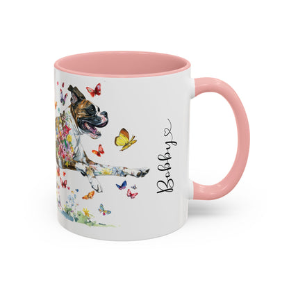 Boxer #1 Personalized Accent Mugs, 11oz