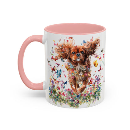Ruby Cavalier King Charles Spaniel  Personalized Accent Mugs, 11oz