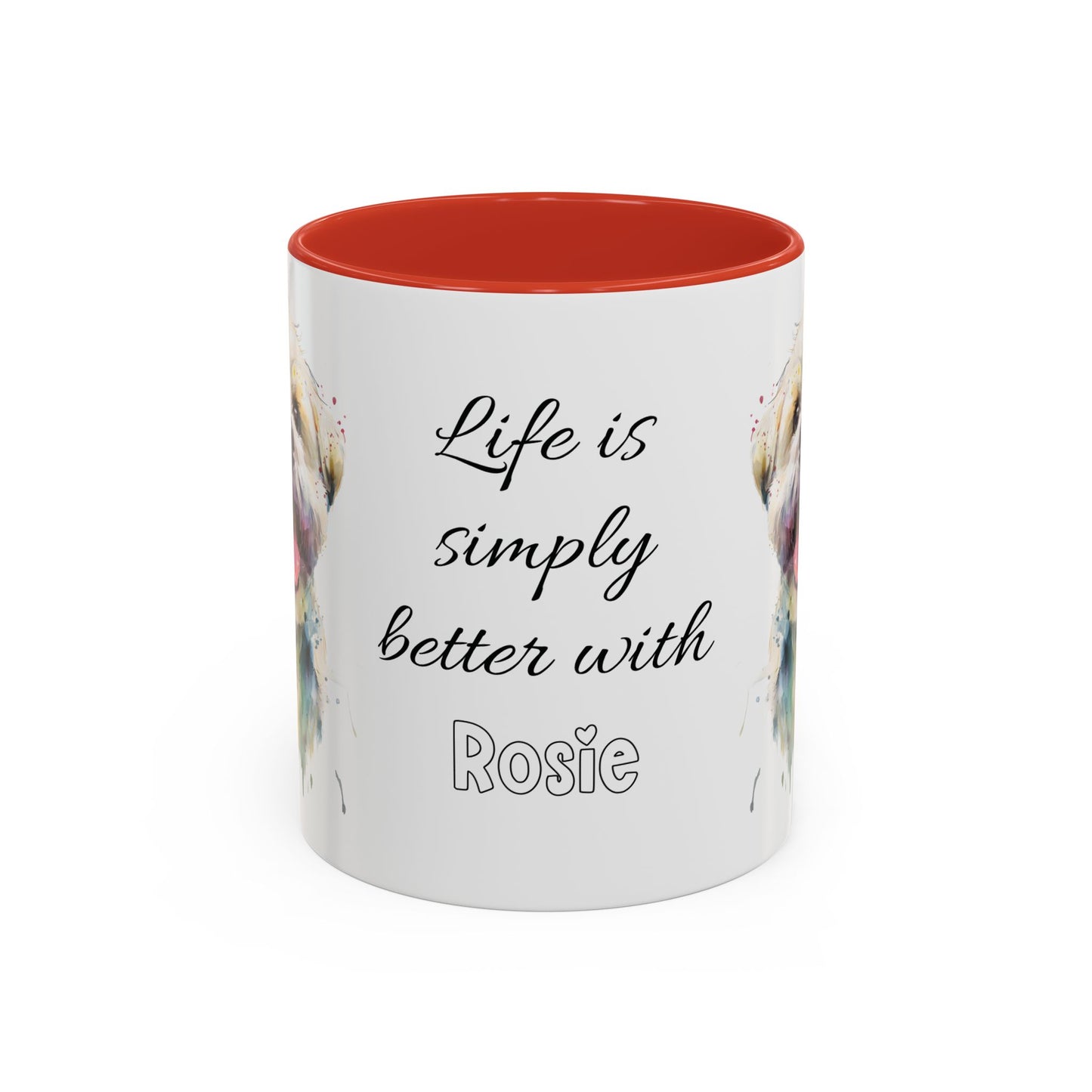Shih Tzu #1 “Life is better with” Personalized Accent Mugs, 11oz