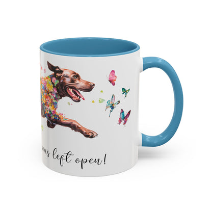 Labrador #1 “Live like the gate was left open" Accent Mugs, 11oz