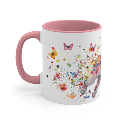 French Bulldog running personalized colourful Mugs, 11oz