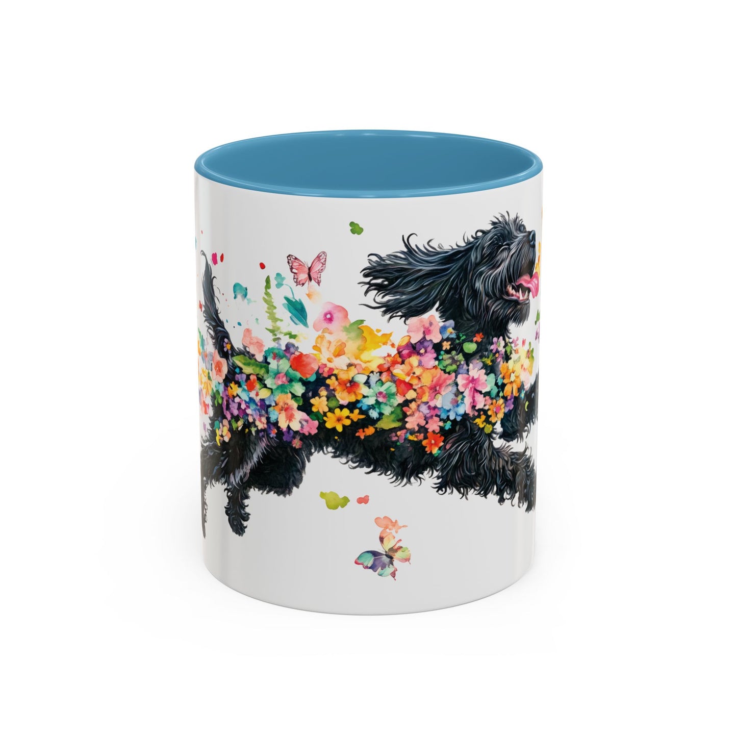 Portugese Water Dog Personalized Accent Mugs, 11oz