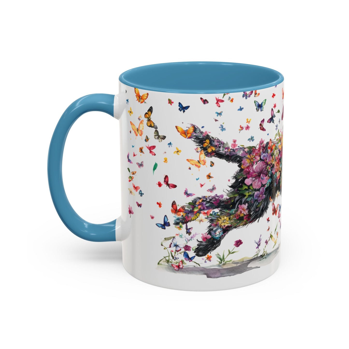 Labradoodle/Groodle #2 floral Personalized Accent Mugs, 11oz