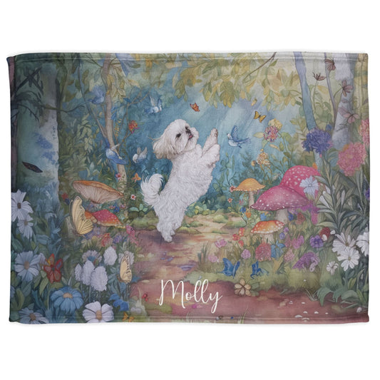 Shih Tzu #2 Dancing Mystical Forest Personalised Blanket