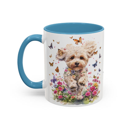 Maltipoo #5 Personalized Accent Mugs, 11oz
